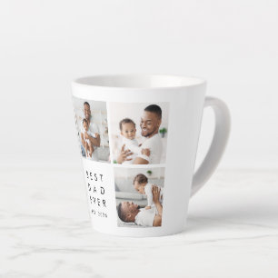 Moderne Beste Papa Ooit 3 Foto Latte Mok