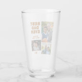 Moderne beste papa ooit 3 fotocollage Vaderdag Glas (Achterkant)