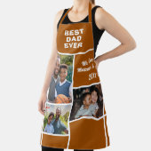 Moderne beste papa ooit 3 fotocollage Vaderdag Schort (Insitu)