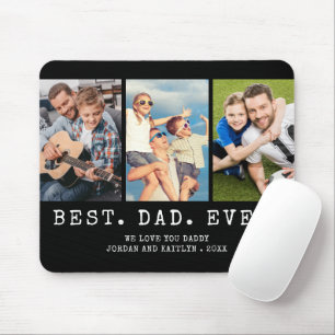 Moderne BESTE PAPA Ooit 3 Foto's Gepersonaliseerd Muismat