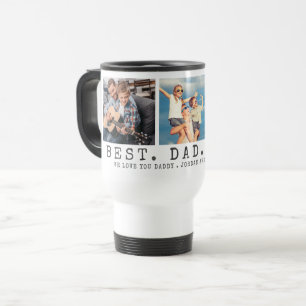 Moderne BESTE PAPA Ooit 3 Foto's Gepersonaliseerd Reisbeker