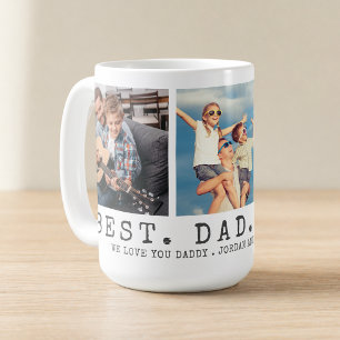 Moderne BESTE PAPA OOIT 3 Foto's Persoonlijk Koffiemok