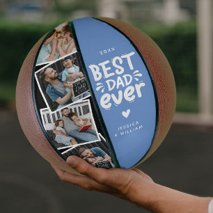 Moderne Beste Papa Ooit 4 Foto Cadeau voor Vader Basketbal