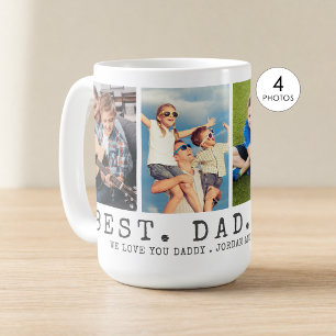Moderne BESTE PAPA Ooit 4 Foto's Persoonlijk Koffiemok