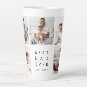 Moderne Beste Papa Ooit 5 Foto Latte Mok