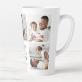 Moderne Beste Papa Ooit 5 Foto Latte Mok (Rechts)