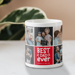 Moderne 'Beste papa ooit' 9 foto-aandenken  Koffiemok