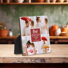 Moderne 'Beste papa ooit' Aangepast 4 Foto Fotoplaat