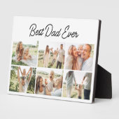 Moderne Beste Papa Ooit Aangepaste 6 Foto Collage Fotoplaat (Zijkant)