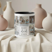 Moderne beste papa ooit aangepaste foto koffie mok