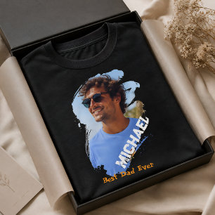 Moderne Beste Papa Ooit Aangepaste Foto Vaderdag  T-shirt
