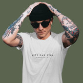 Moderne Beste Papa Ooit Aangepaste Naam Wit T-shirt