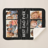 Moderne beste papa ooit aangepaste vader foto coll sherpa deken (Voorkant (horizontaal))