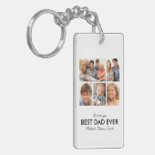 Moderne beste papa ooit aangepaste vader foto coll sleutelhanger (Voorkant Links)