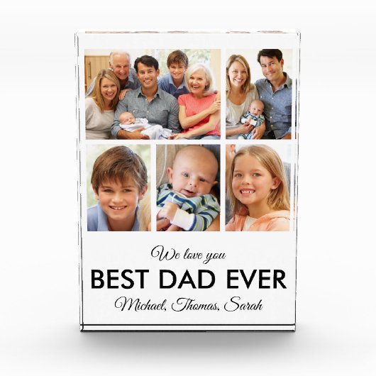 Moderne beste papa ooit aangepaste vaders fotocoll fotoblokken (Voorkant)