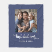 Moderne Beste Papa Ooit Foto Fleece Deken (Voorkant)