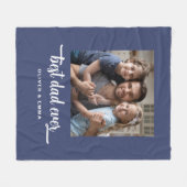 Moderne Beste Papa Ooit Foto Fleece Deken (Voorkant (Horizontaal))
