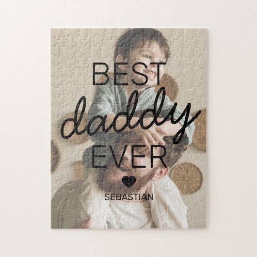 Moderne beste papa ooit foto legpuzzel (Verticaal)