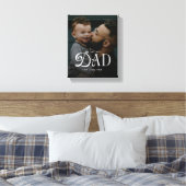 Moderne 'Beste Papa Ooit' Foto Persoonlijke Canvas Afdruk (Insitu (Slaapkamer))