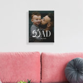 Moderne 'Beste Papa Ooit' Foto Persoonlijke Canvas Afdruk (Insitu (Woonkamer))
