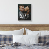 Moderne 'Beste Papa Ooit' Foto Persoonlijke Canvas Afdruk (Insitu (Slaapkamer))