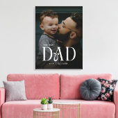 Moderne 'Beste Papa Ooit' Foto Persoonlijke Canvas Afdruk (Insitu (Woonkamer))