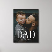 Moderne 'Beste Papa Ooit' Foto Persoonlijke Canvas Afdruk (Voorkant)