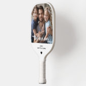 Moderne Beste Papa Ooit Foto Spelen Pickleball Paddle (Links)