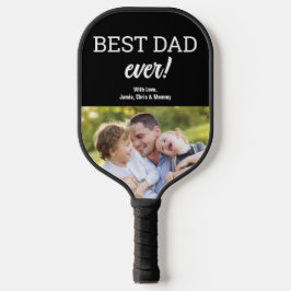 Moderne Beste Papa OOIT Foto Vaderdag Custom Pickleball Paddle