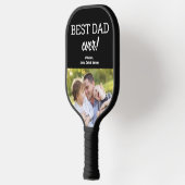 Moderne Beste Papa OOIT Foto Vaderdag Custom Pickleball Paddle (Links)