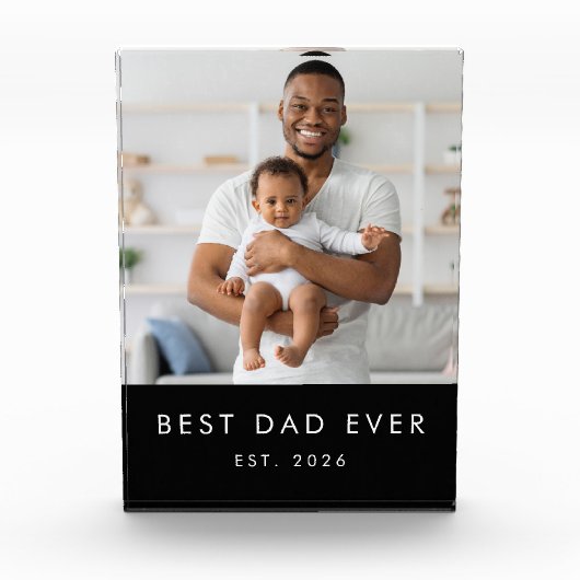Moderne beste papa ooit fotoblokken (Voorkant)