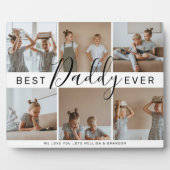 Moderne 'Beste Papa Ooit' Fotocollage Fotoplaat (Voorkant)