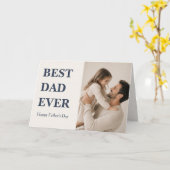 Moderne 'Beste Papa Ooit' Fotokaart Kaart (Gele Bloem)