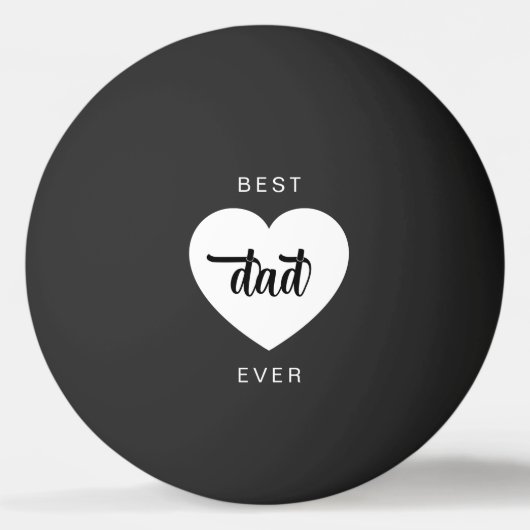 Moderne Beste Papa Ooit Hart Pingpongbal (Voorkant)