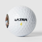 Moderne Beste Papa Ooit Script Foto Golfballen (Logo)