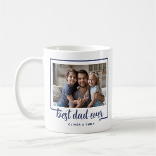 Moderne Beste Papa Ooit Script Foto Koffiemok