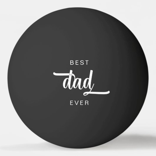 Moderne Beste Papa Ooit Script Pingpongbal (Voorkant)