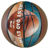 Moderne Beste Papa Ooit Vader Afbeelding Basketbal (Verticaal)