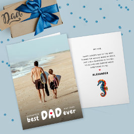 Moderne Beste Papa Ooit Vader Liefde Zeepaardje Fo Kaart