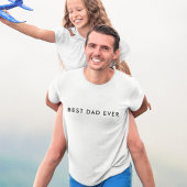 Moderne beste papa ooit Vaderdag B & W | Premium T-shirt
