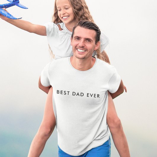 Moderne beste papa ooit Vaderdag B & W | Premium T-shirt