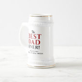 Moderne Beste Papa Ooit Vaderdag Bierpul (Voorkant links)