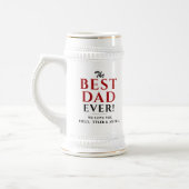 Moderne Beste Papa Ooit Vaderdag Bierpul (Links)