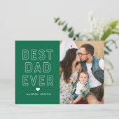 Moderne beste papa ooit | Vaderdag-fotokaart Kaart (Staand voorkant)