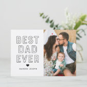 Moderne beste papa ooit | Vaderdag-fotokaart Kaart (Staand voorkant)