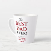 Moderne Beste Papa Ooit Vaderdag Latte Mok (Linkerhoek)