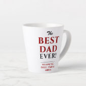 Moderne Beste Papa Ooit Vaderdag Latte Mok (Rechterhoek)