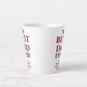 Moderne Beste Papa Ooit Vaderdag Latte Mok (Voorkant)