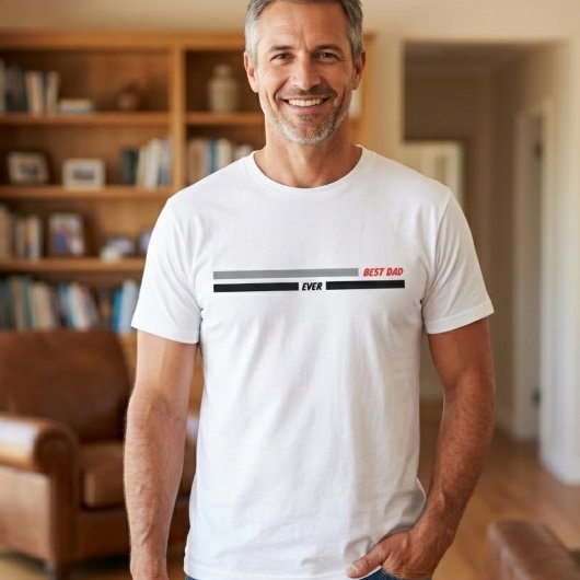 Moderne Beste Papa Ooit Vaderdag T-Shirt