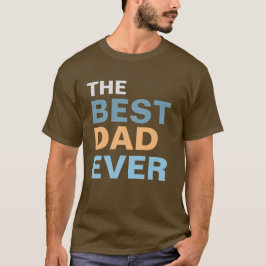 Moderne beste papa ooit vet Sinaasappel blauw typo T-shirt